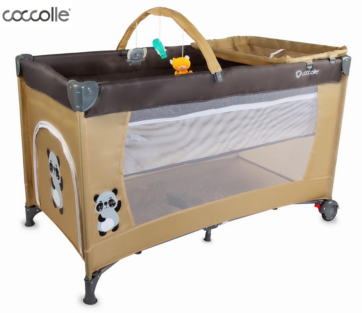 COCCOLLE Транспортно креветче со две нивоа Siesta (beige)