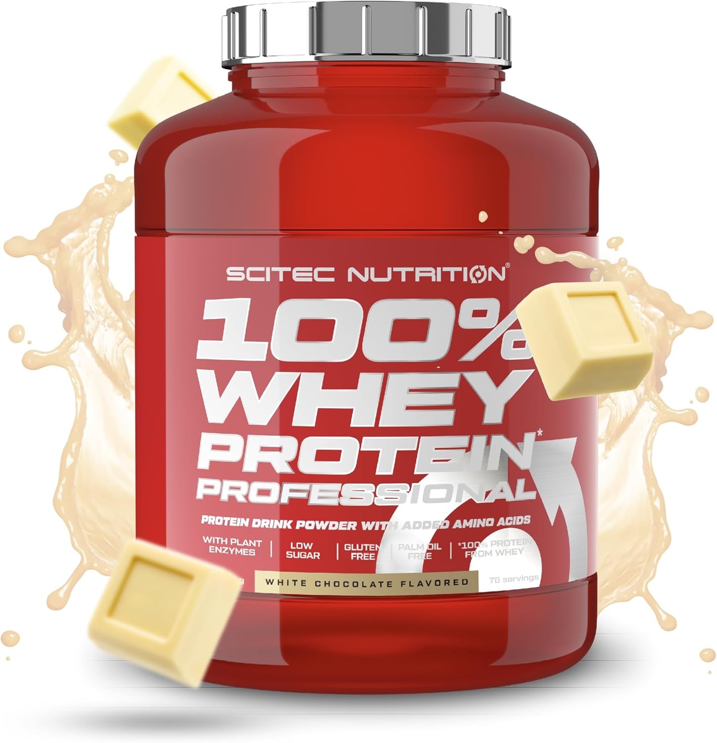 SCITEC NUTRITION 100% Whey Протеин Professional White Chocolate 2350g