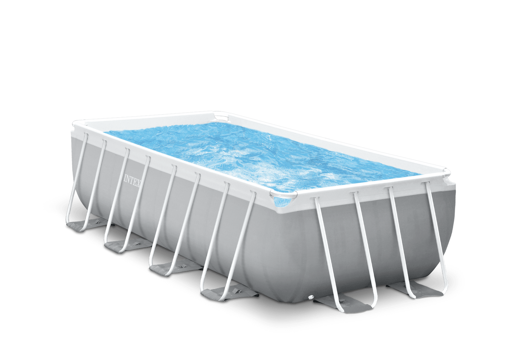 INTEX Базен Prism frame : 4.88m x 2.44m x 107cm со пумпа, скали, подлога и покривка)