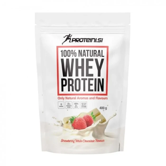 PROTEINI SI Natural Whey Протеин Бело Чоколадо и Јагода 400gr
