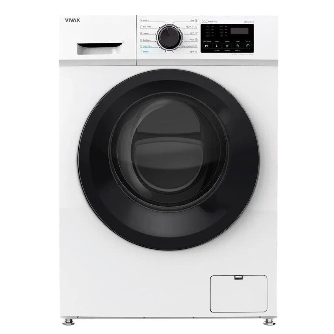 Машина за перење Vivax WFL-141012CI, 10 кг, 1400 вртежи во минута, бела