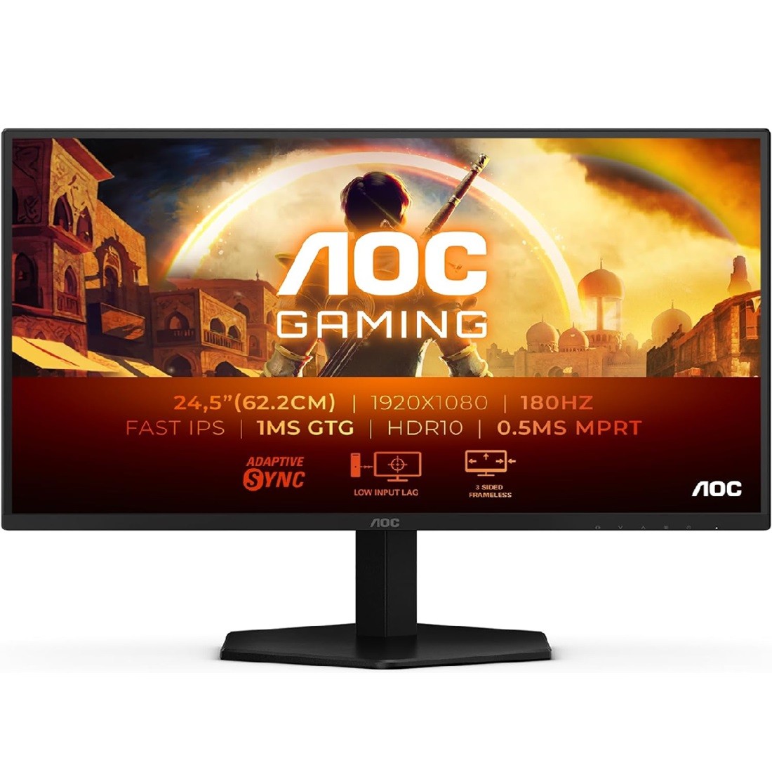 AOC монитор за игри 25G42E, 25", Full HD, IPS, 180 Hz, 1 ms, FreeSync, Црн