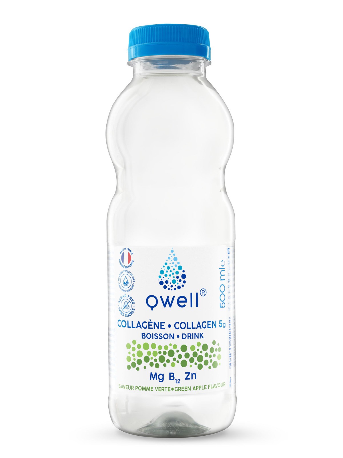 Qwell Колаген вода со вкус на зеленао јаболко