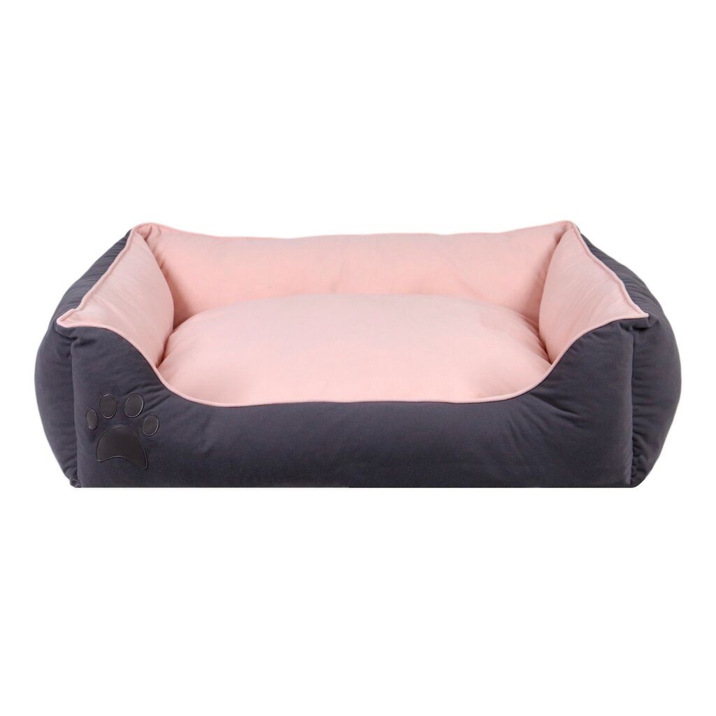 Кревет за миленичиња Aberto Design Lucy L, 100x80 см, сиво-розова