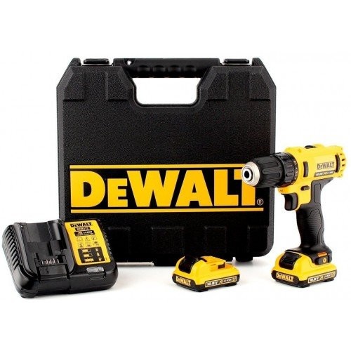 DEWALT Бежичен дупчалка DCD710D2 2x2Ah жолта