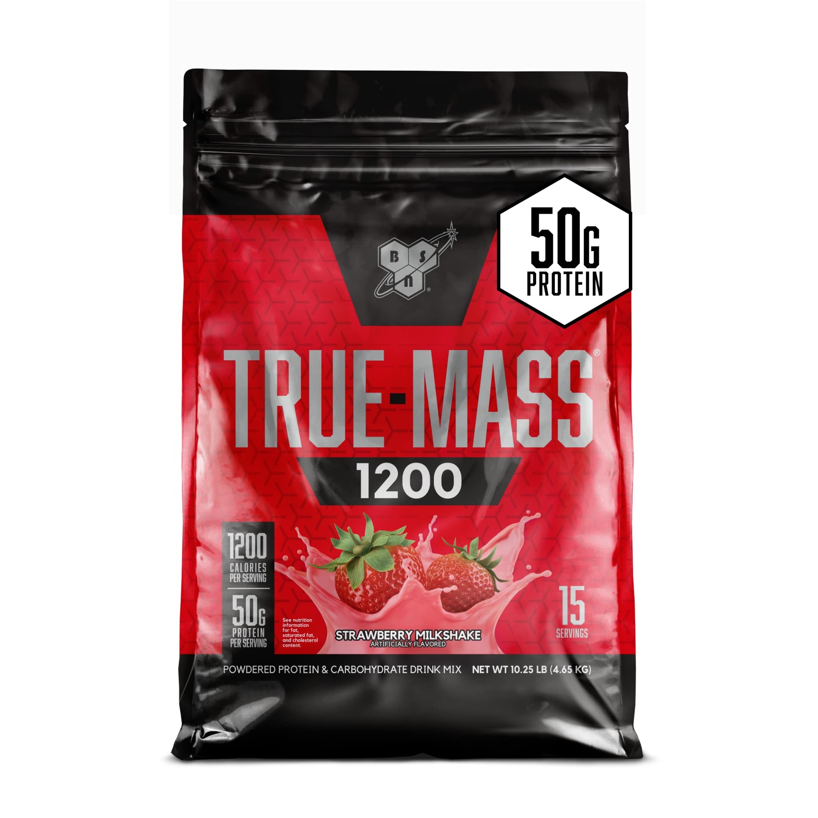BSN Гејнер TRUE MASS 1200, јагода, 4.75кг.