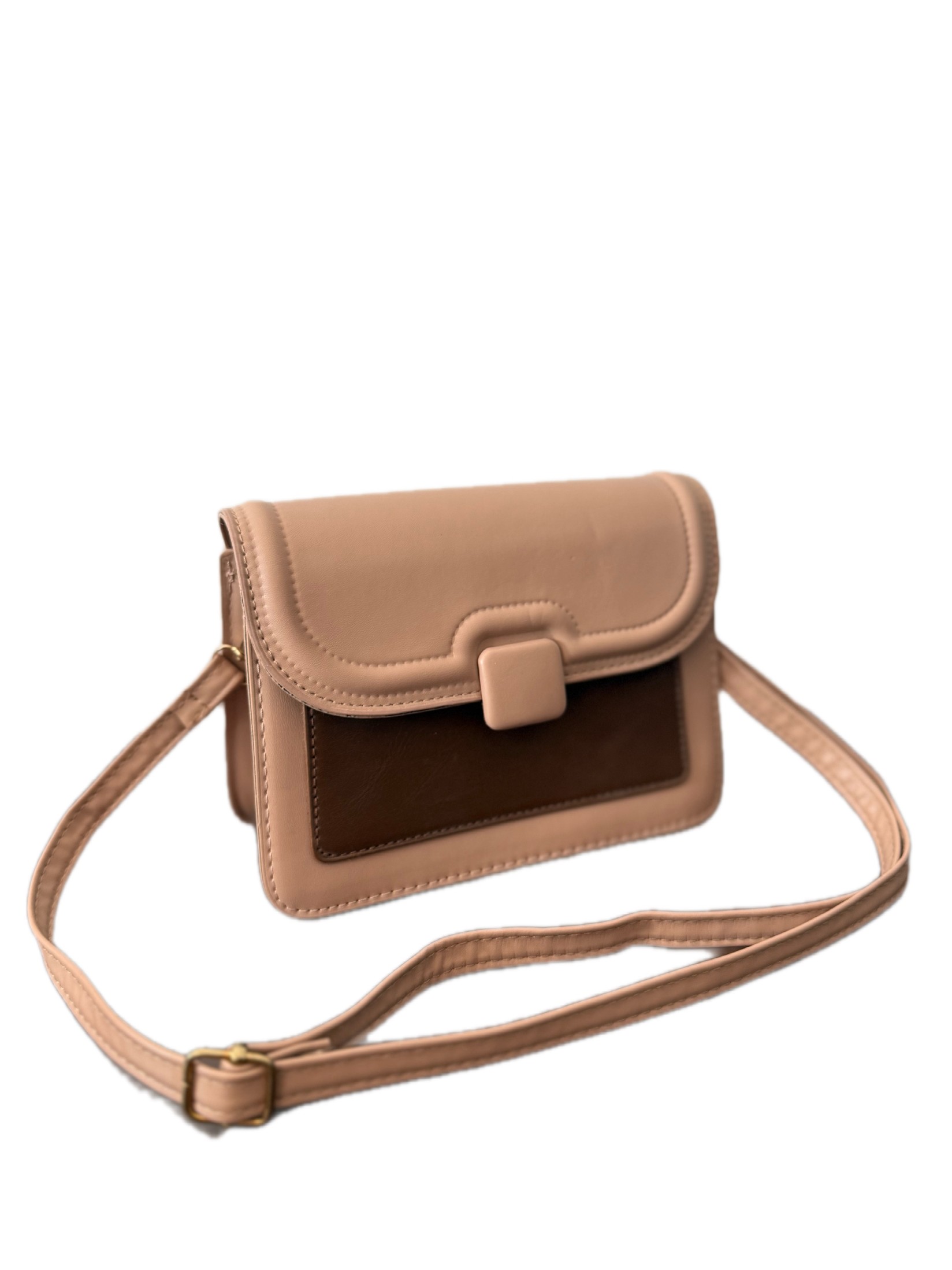 Женска чанта крем/кафена боја