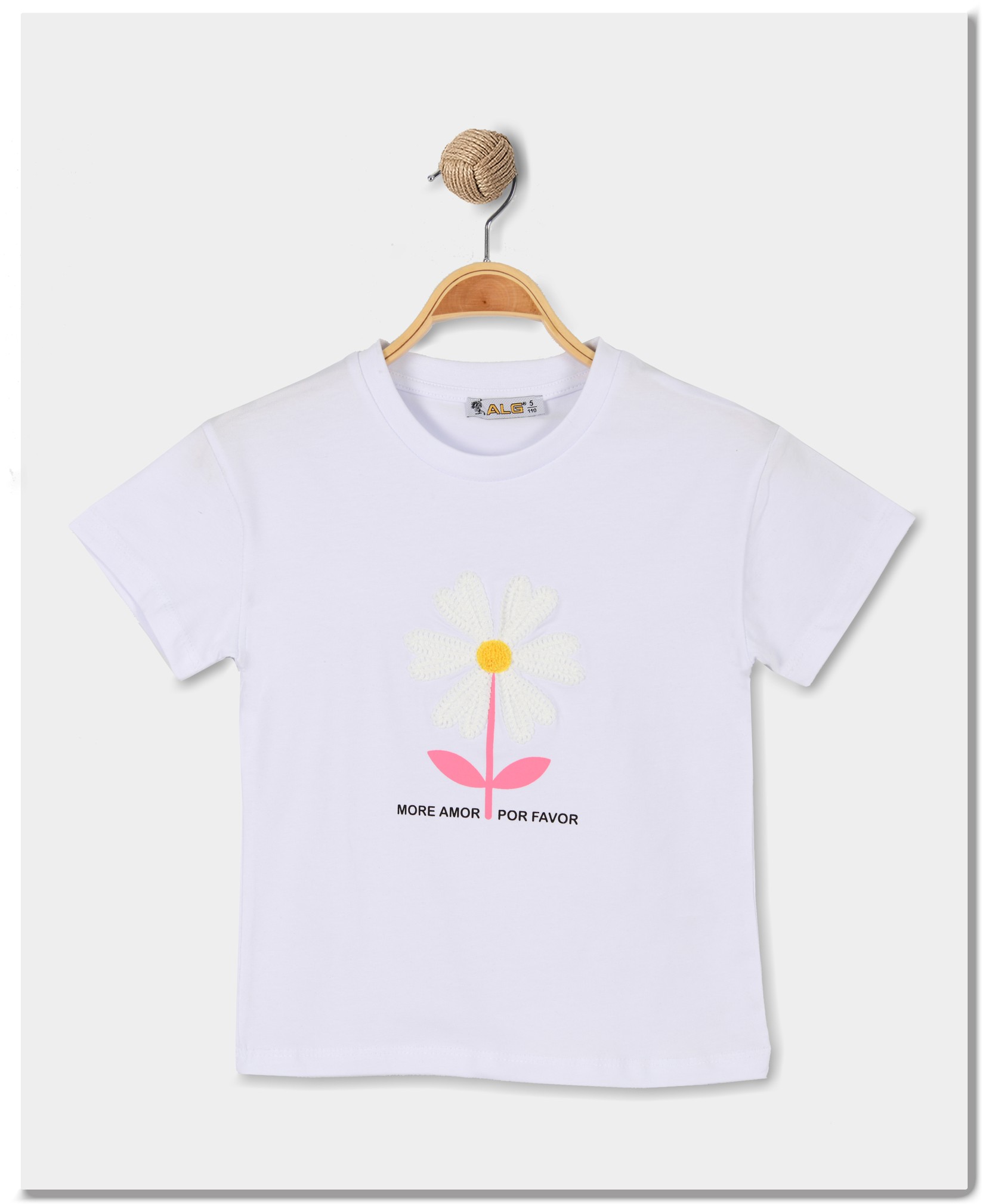 ALG Детска женска маица, бела