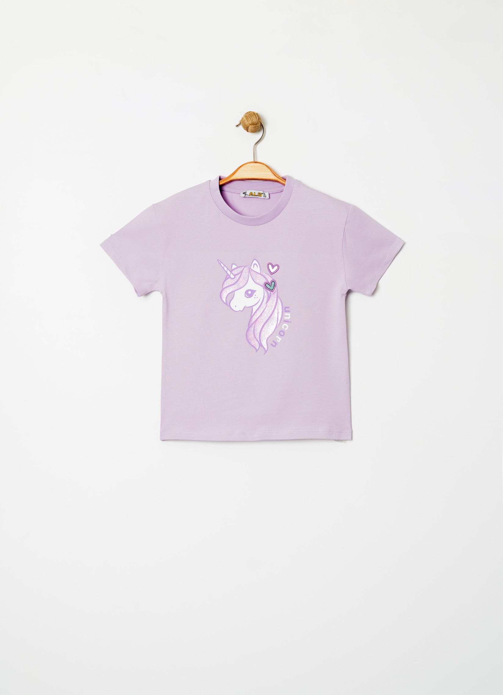 ALG Детска женска маичка Unicorn виолетова