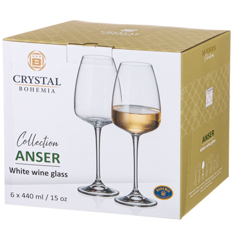 MOSS Чаша за бело вино ансер 440мл bohemia ЦЛТ-1СФ00-440