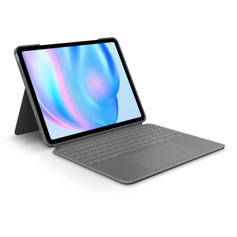 Logitech Тастатура Combo Touch за iPad Air 13-inch (M2)-OXFORD-935OLD948,EMEA - Сив - US INT'L