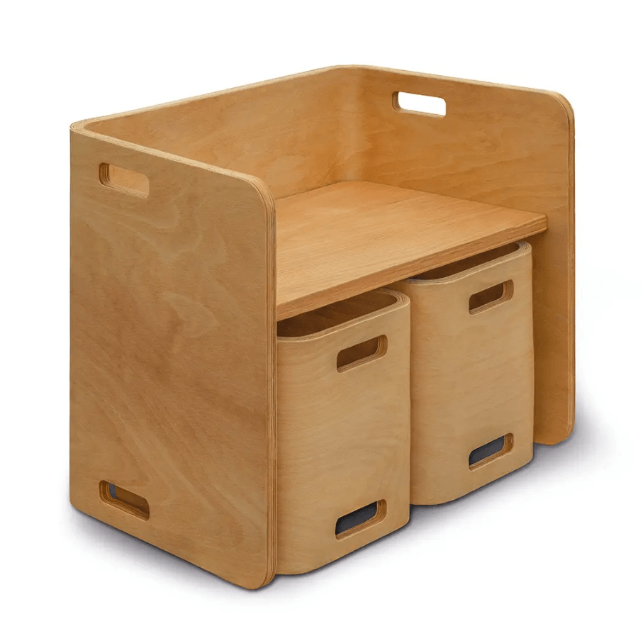 Hanah Home Комплет детска маса и 2 столчиња, беж