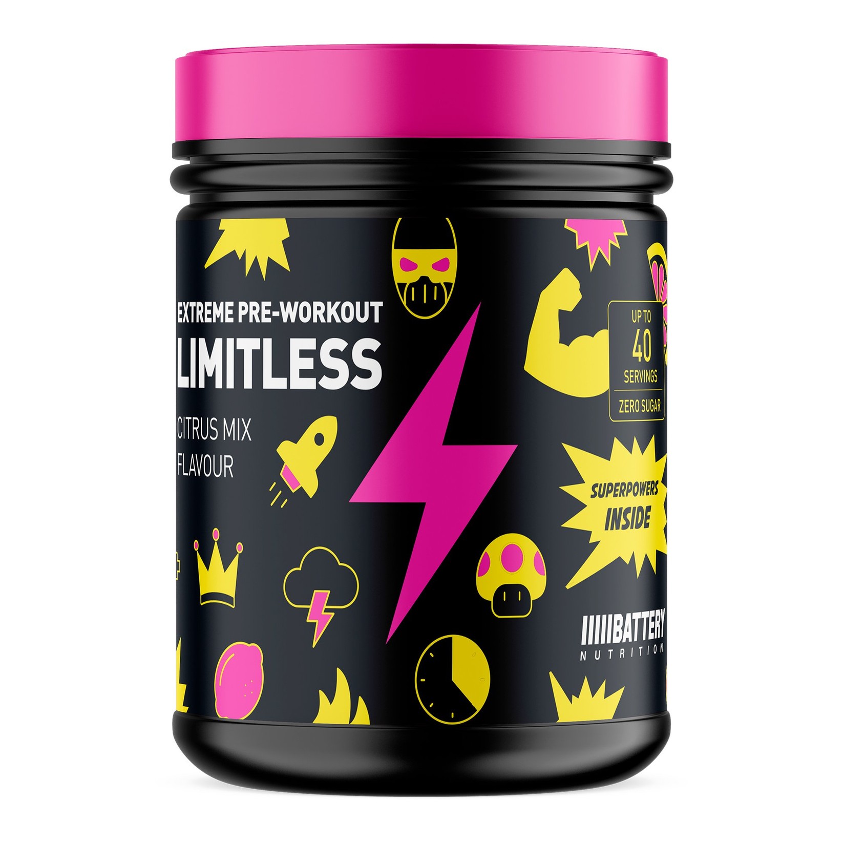 BATTERY LIMITLESS EXTREME PRE-WORKOUT Citrus mix, 360g