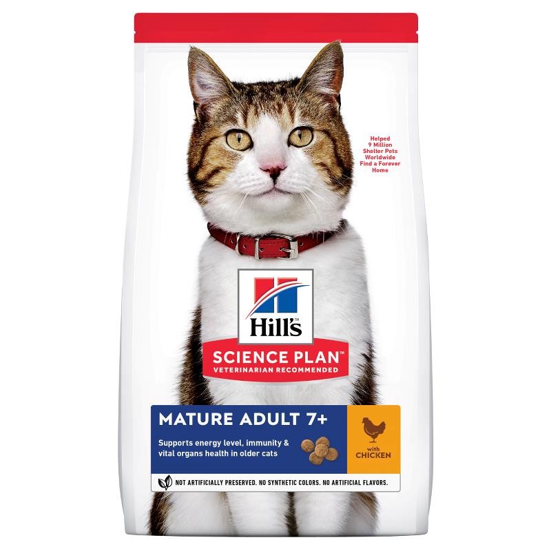 HILL'S PET NUTRITION Senior mature 7+ храна за мачки со туна 1.5kg