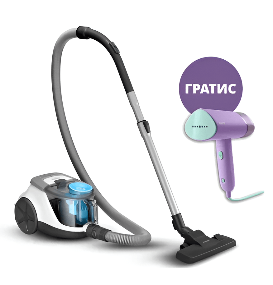 Сет Philips Правосмукалка  XB2122/09 + Philips Пегла за Вертикално Пеглање STH3010/30