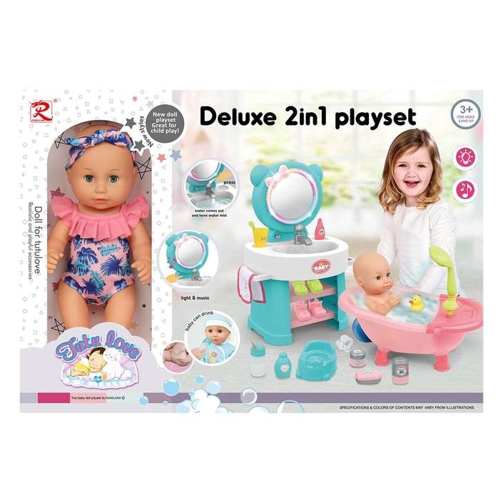 RL Бебе со додатоци и музика, големина 35 cm,