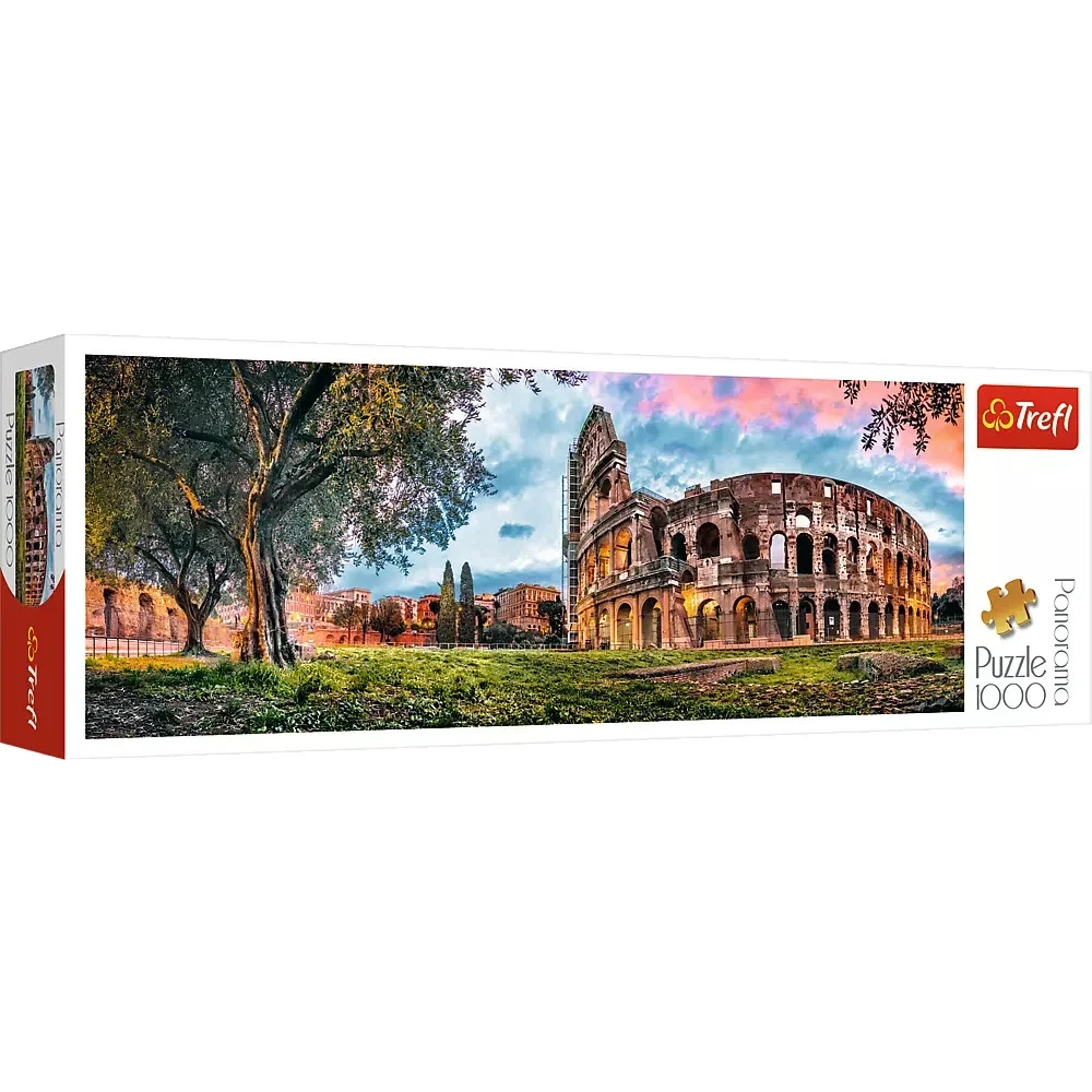 TREFL Сложувалка, Colosseum at dawn, 1000 парчиња, 97*34цм, 3y+,  Panorama, 29030