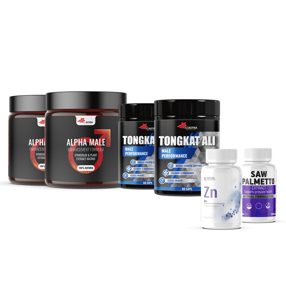 ADASTRA СЕТ 4/1 за мажи 2/1alpha male/2/1tongat ali+подарок цинк30/1+ sawpalmetto