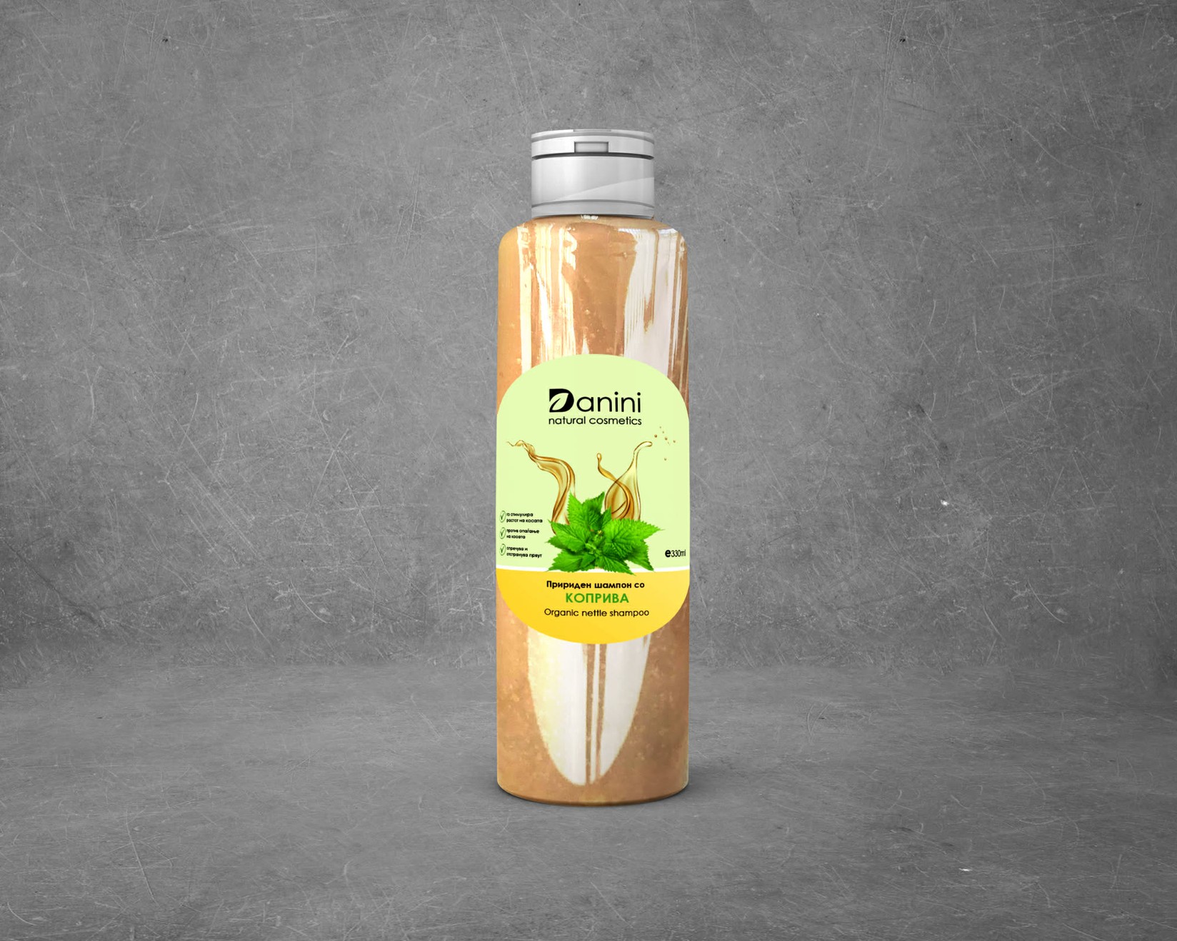 Природен шампон со коприва за секојдневна нега и раст на косата 250 мл