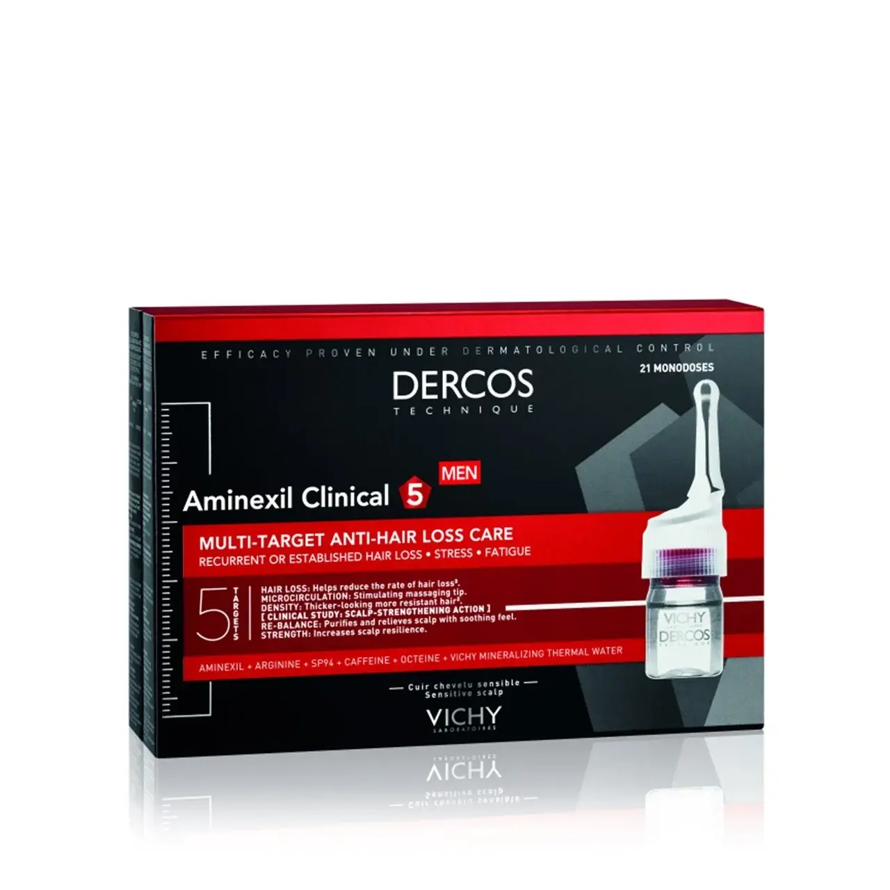 VICHY Dercos aminexil clinical 5 третман против опаѓање на косата за мажи