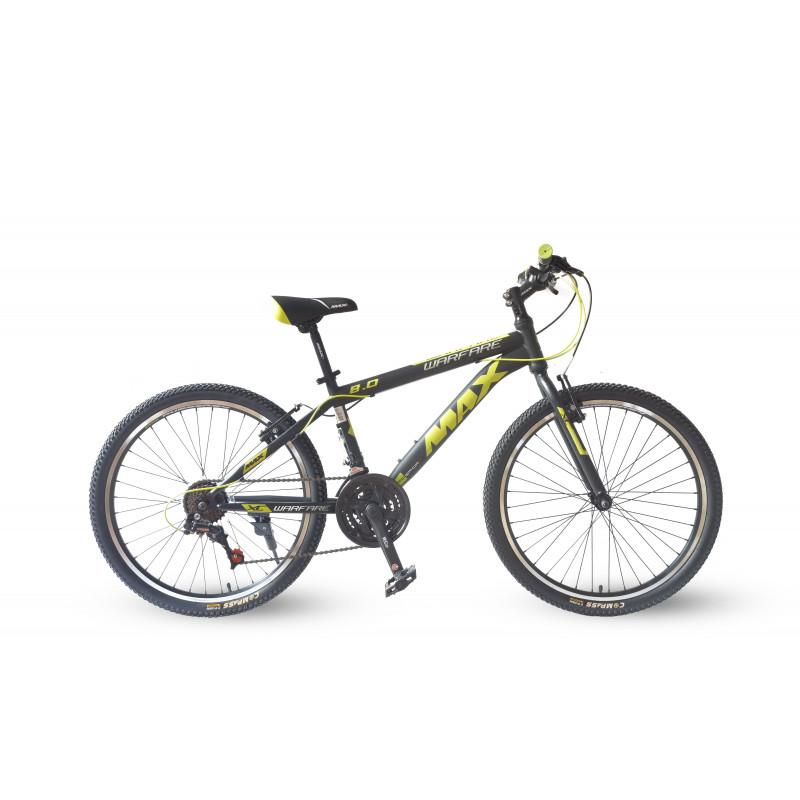 MAX Велосипед WARFARE 8.0 24” BLACK YELLOW