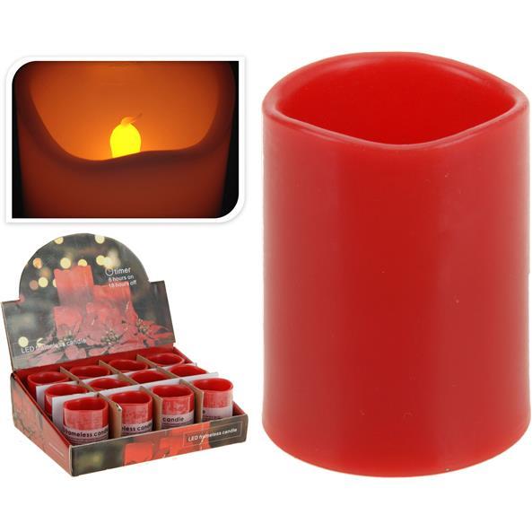 Slike KOOPMAN Новогодишна свеќа лед 50х65 мм црвена