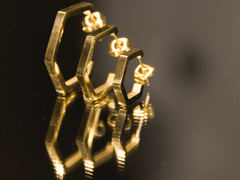 DUNIPA Шестоаголни обетки од челик - златна боја