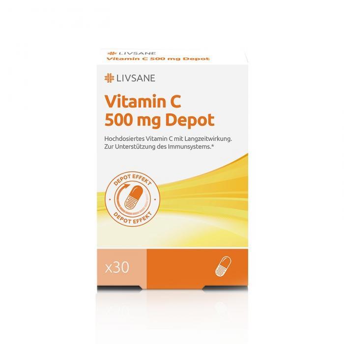 Slike LIVSANE Витамин ц 500mg depot таблети х30