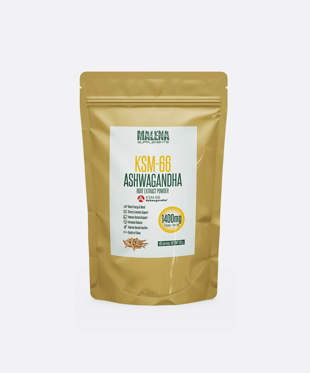 MALENA SUPPLEMENTS Ашваганда ksm-66 root extract powder 50g – supplements
