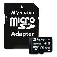 VERBATIM Мемориска MicroSDXC картичка, 64GB