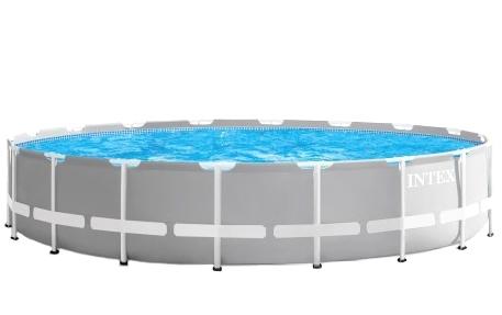 Intex 26756NP Рамка за базен над земја Рамка за базен круг 32695 L сива боја