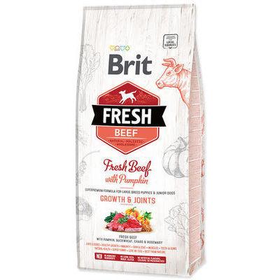 BRIT Fresh сува храна за мало куче голема раса хипоалергена со вкус на говедско и тиква
