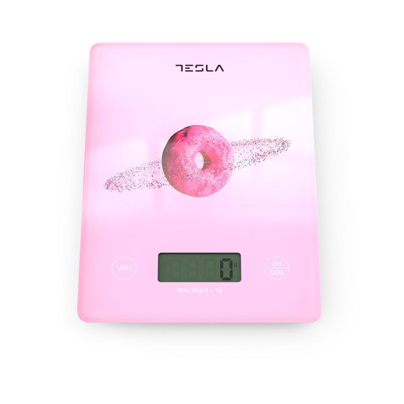 TESLA Кујнска вага - розева