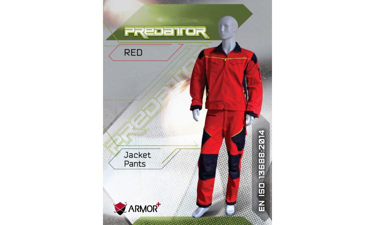 ARMOR PLUS Работни панталони Predator црвена