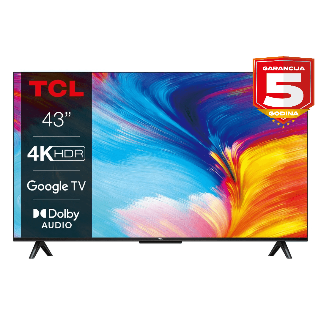 TCL 43P635 ТВ, 43", 4K, Ultra HD