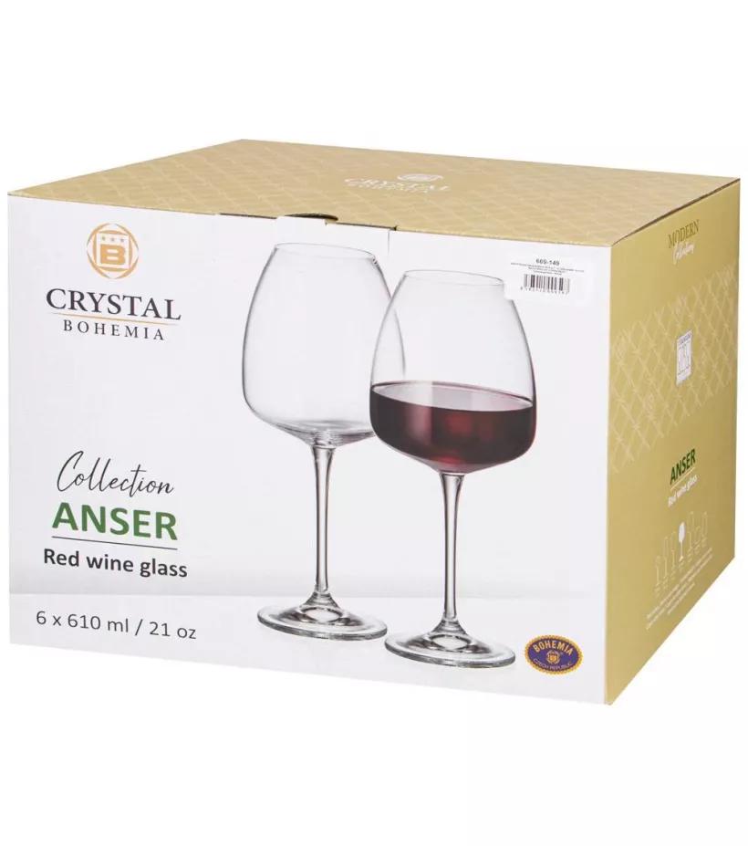 BOHEMIA Сет чаши за црвено вино Ансер 610мл 6/1 CB0004