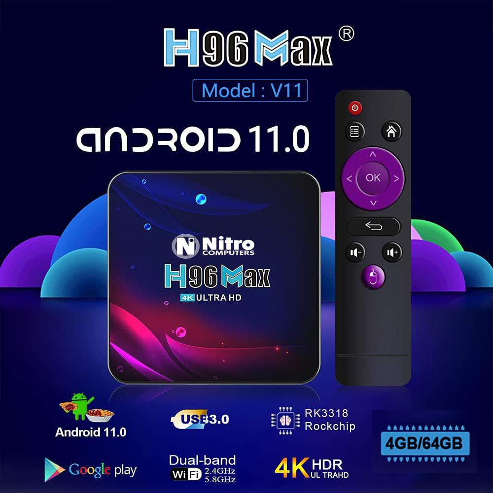 Slike NITRO Мултимедијален Android Box 001 H96 Max 4GB RAM / 64GB ROM Wi Fi+BT Android 11