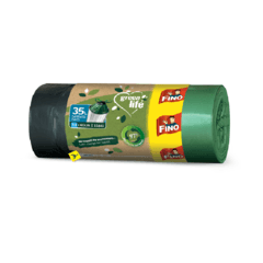 FINO Ќеси за ѓубре рециклирани 35l 15/1 зелени
