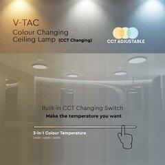 Slike V-TAC ЛЕД Плафонска сијалица DOME, можност за менување на бојата 3во1, 36 вати