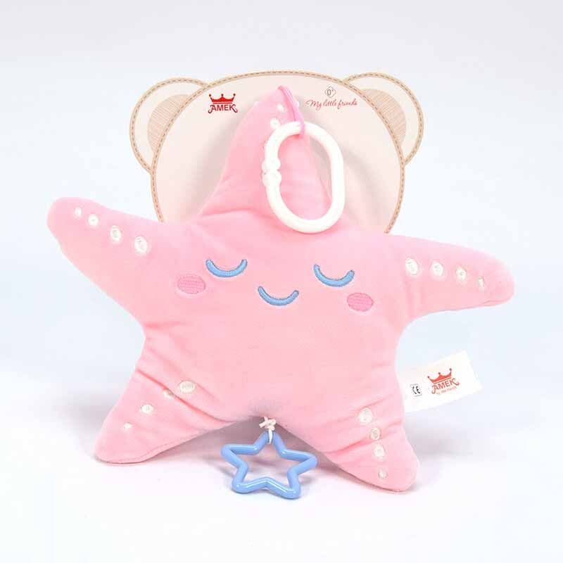 AMEK Бебешка мека розева dzвезда 38см