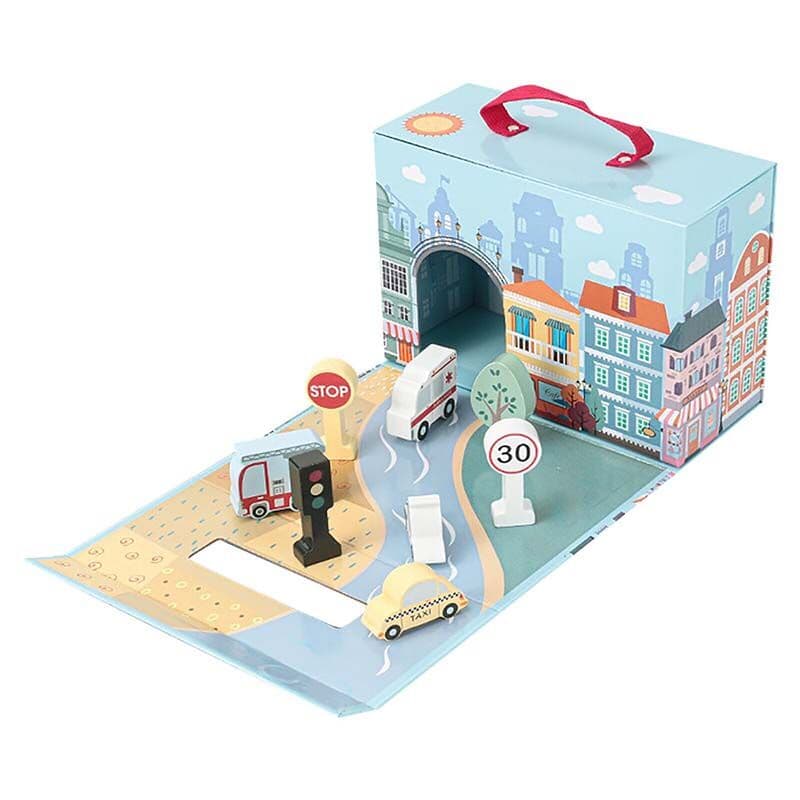 LOCO CROCO Дрвен сет град во кутија