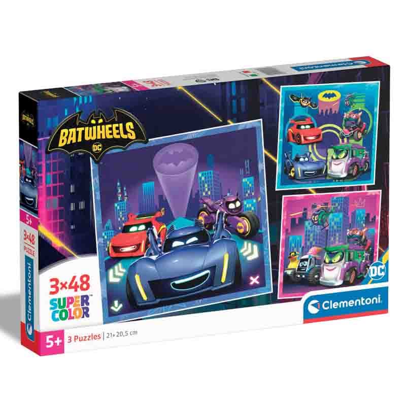 Clementoni puzzle za djecu Сложувалка Supercolor Batwheels 3x48 пар 5+