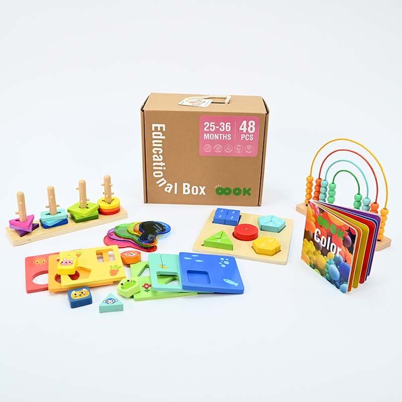 LOCO CROCO Едукативна кутија со дрвен сет 25-36м