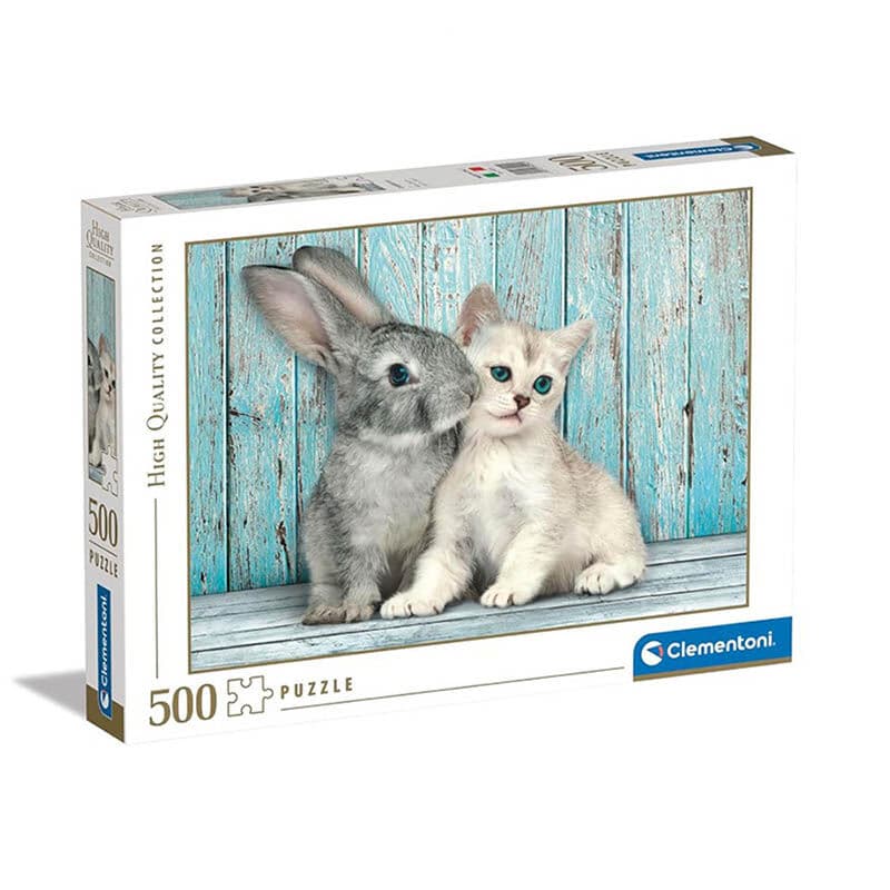 Clementoni puzzle za djecu Сложувалка Cat and Bunny 500 пар