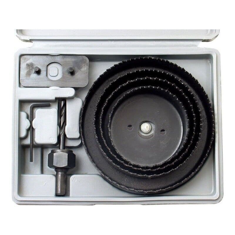 Alfa Electric Сет кружни пили со бургија за дрво и гипскартон 8 парчиња Extol Craft  1807