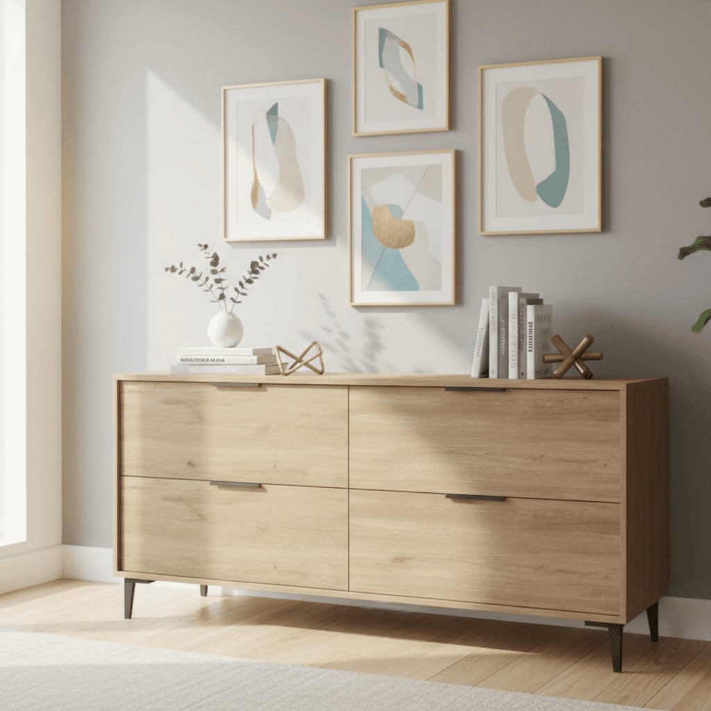 Sitonia Повеќенаменска комода Нокса атлантик - 160 × 44.5 × 70 см