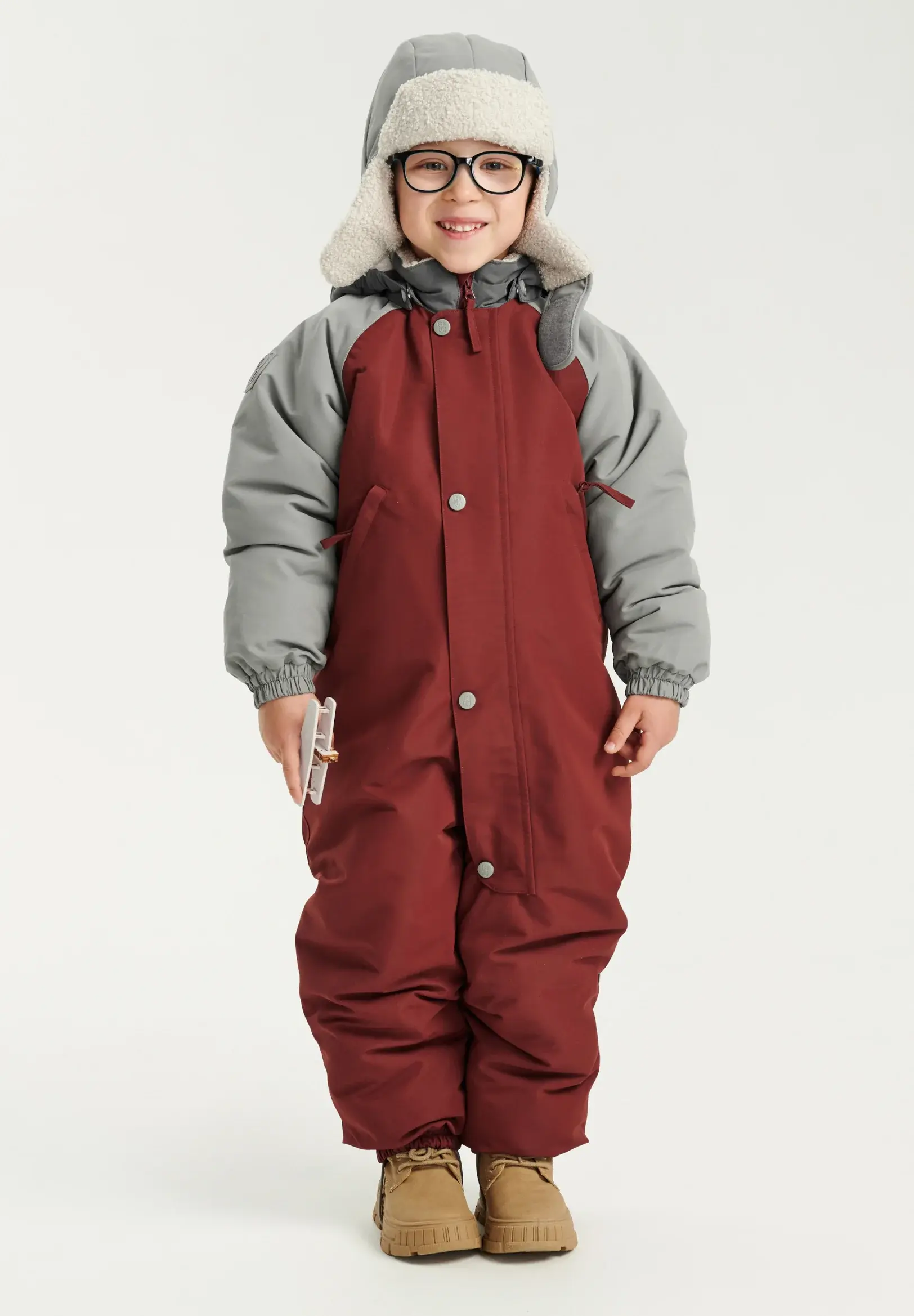 LEOKID Комбинезон Color block Redwood - Темно црвена - 92-98