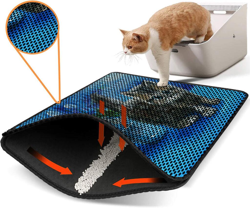 Aberto Design WC преграда за мачки Nrszn0132, 45 x 60 см, сина