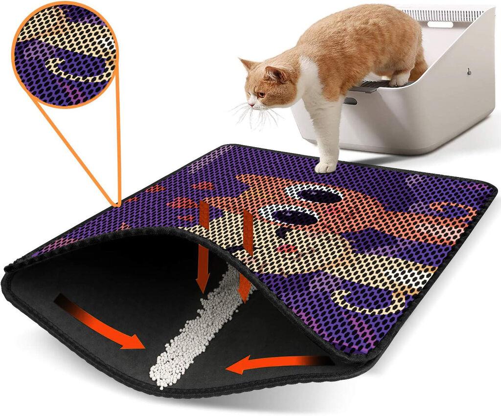 Aberto Design Тоалетна просторија за мачки Nrszn0095, 45 x 60 см, виолетова