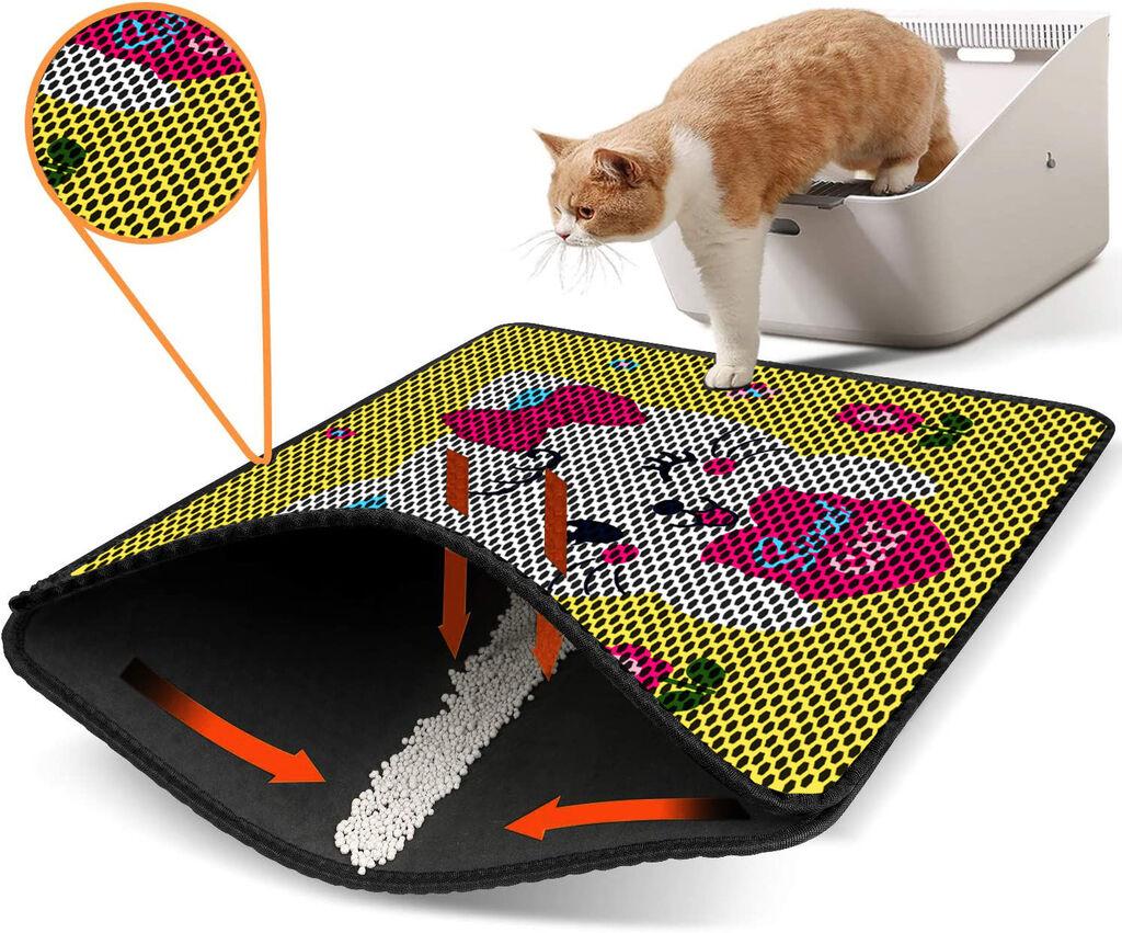 Aberto Design WC преграда за мачки Nrszn0063, 45 x 60 см, жолта